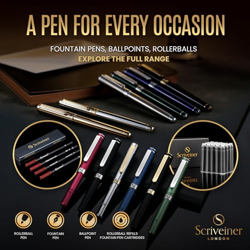 Scriveiner Personalized Silver Chrome Ballpoint Pen - Stunning Luxury Pen, Real Gold Plating, Schmidt Ink Refill, Best Engraved Ball Point Gift Set for Men & Women, Custom Name Engraving - color: 9. Silver Chrome with Gold (Personalized)