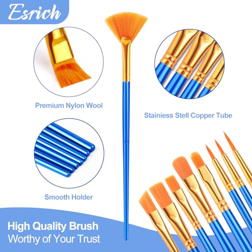 ESRICH Paint Brushes, 40Pack 480pcs Paint Brush for Acrylic Painting - size: 480p