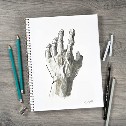 Bienfang Sketch Pad 11x14 Inch, 100 Sheets of 60lb 90gsm Art Paper, Spiral Bound Sketch Book Drawing Notebook - size: 11 by 14-Inch
