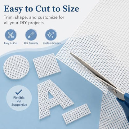 YOUNTHYE 15 PCS Plastic Canvas Sheets 10 Count 10.2X 13.2Inch Plastic Mesh Sheet Large Plastic Canvas for Embroidery Crafting, Acrylic Yarn Crafting, Knit and Crochet Projects - size: 10count