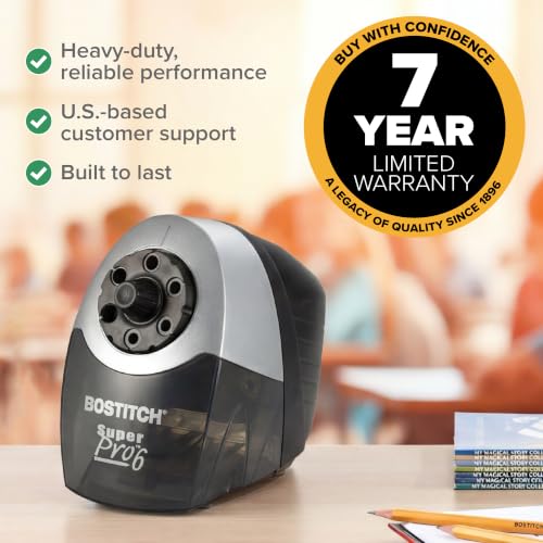 Bostitch Office Heavy Duty Electric Pencil Sharpener, Classroom, Silver - color: Grey