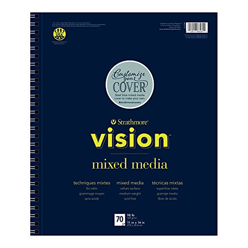 Strathmore 662-61 Vision Mixed Media Pad, 11" x 14", White - size: 11x14, style: Mixed Media