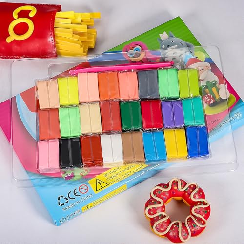 CiaraQ Polymer Clay Kit, Mini Modeling Clay Set | for Kids/Beginners/Artist, 24 Colors - color: 24 Colors