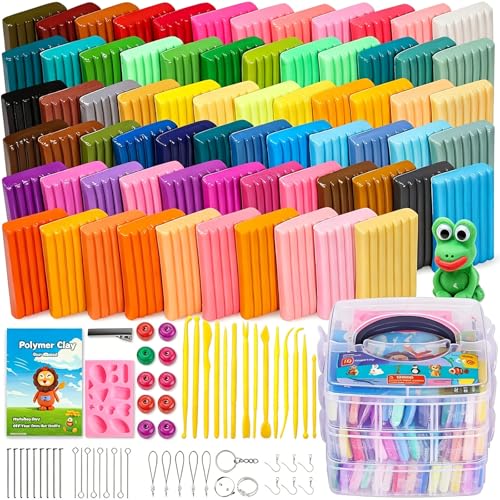 CiaraQ 70-Color Polymer Clay Oven Bake Modeling Kit - color: 70 Colors, size: 20g / pcs