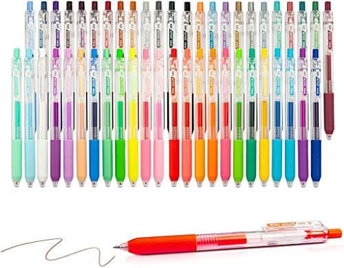 AIHAO Gel Pens, 48 Colored Pen Set, Fine Point 0.5mm, Assorted Colors for Drawing, Journaling, Notes & Drawing, For School Office &Home Use - size: 48 Count (Pack of 1)