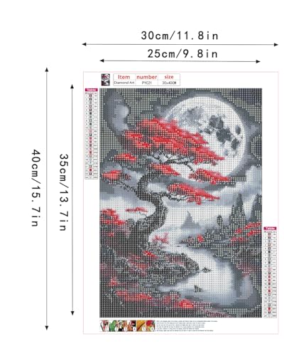Tree Diamond Art Kits for Adults, Landscape Diamond Art 12X16 Inch - color: Landscape 04