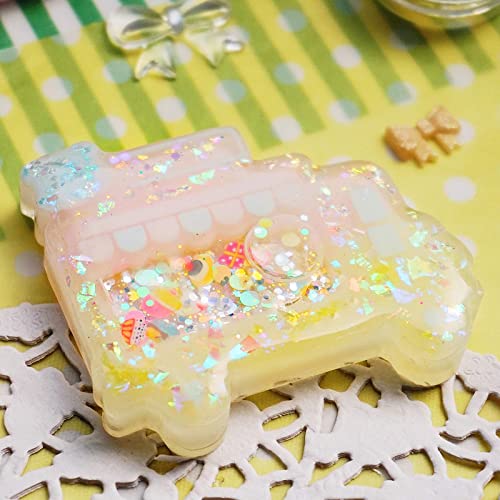 Resin Shaker Molds Set Epoxy Jewelry Casting Supplies Claw Machine, Dessert Truck, Game Console, Bear, Milk 5 Silicone Trays with 5 Seal Films Large Height 2.3-3inch - color: 3inch Large Kawaii Charms Craft Pack of 10