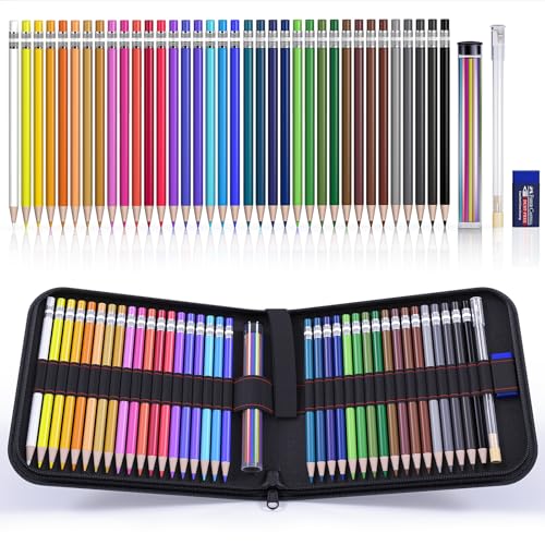 Four Candies 2.6MM Erasable Mechanical Colored Pencils with Sharpener 36PCS | Twistable Colored Pencil Set with Storage Bag, Drawing Color Pencils for Adults Coloring, Sketching, Crafts and Creative Art - color: Multicolor Pencil Set