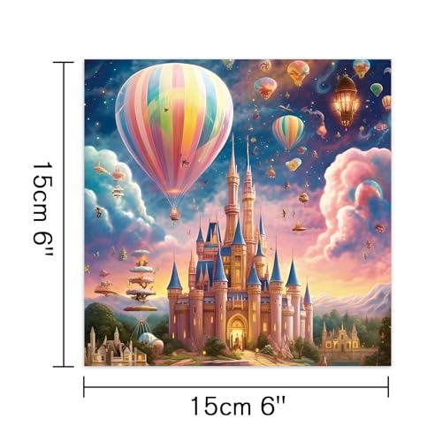 Scrapbook Paper, 24 Sheets 6"×6" 160gsm Single-Sided Patterned Cardstock - color: 24 sheets-dream castle