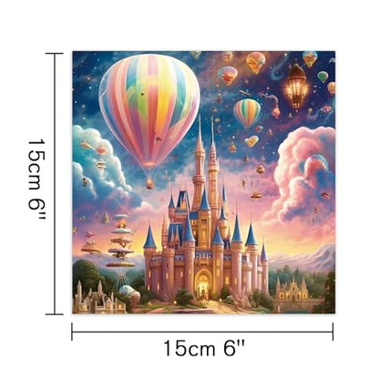 Scrapbook Paper, 24 Sheets 6"×6" 160gsm Single-Sided Patterned Cardstock - color: 24 sheets-dream castle