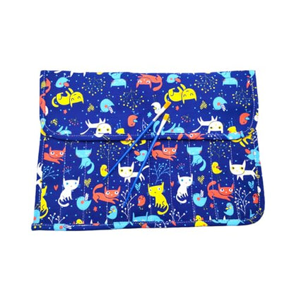 Funny live Paint Brush Holder Art Supplies, Artist Paint Brush & Storage Organizer Roll-Up Case Bag, Protect Acrylic Oil Watercolor Paintbrushes (Cat and Bird 20 Slot Pockets) - color: Cat and Bird 20 Slot Pockets