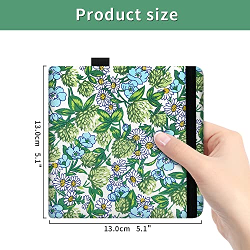 5x5 Watercolor Sketchbook,Mixed Media Pad,Travel Portable Drawing Journal | 140LB/300gsm 20Sheets/40Pages Watercolor Paper,Cold Press,Cloth Fabric Hardcover,Sewing Binding,Lay-Flat.Green Chrysanthemum - color: 300gsm-Green chrysanthemum