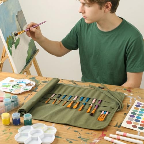 Paint Brush Holder with 22 Slots, 13” x 15” Paint Brush Storage Organizer