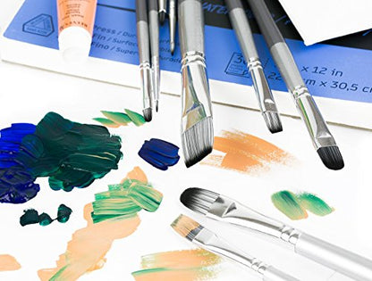 ADIS&Guys 10-Piece Professional Face & Body Painting Brush Set – Ideal for Acrylic, Oil & Watercolors, Perfect for Artists & Kids - color: Gray