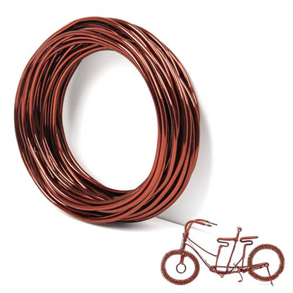 50 ft Copper Aluminum Craft Wire, 12 Gauge 2mm Bendable Armature Wire - color: Copper, size: 12 Gauge, 50 ft
