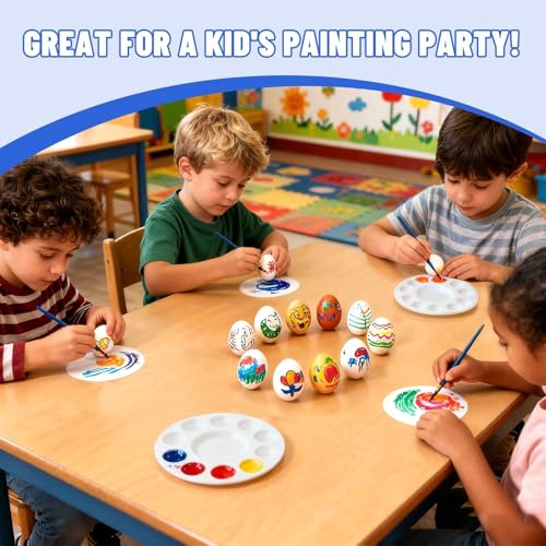 40Pcs Paint Tray Palettes, Art Plastic Paint Trays Watercolor Palette for Kids Painting Craft DIY School Project, Art Class, White Paint Holder, Paint Supplies