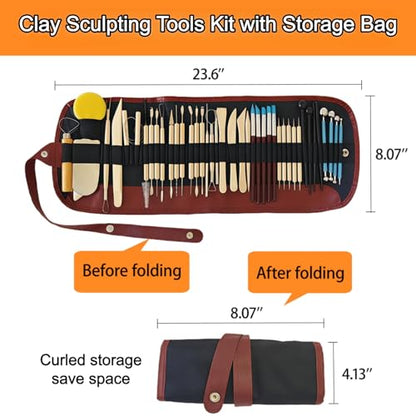 43 Pcs Clay Sculpting Tools Set, Pottery Tools Kit