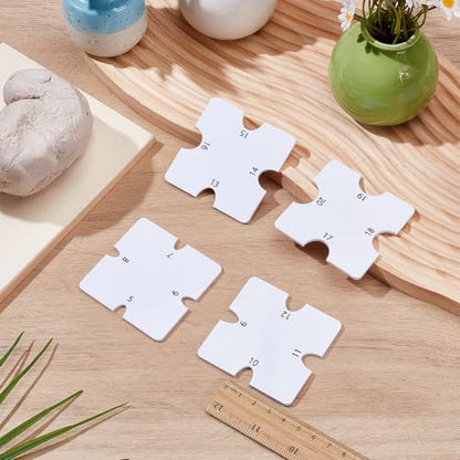 INFUNLY 4PCS White Pottery Foot Rim Shape Tools 2.6x2.6 Inch Acrylic Square Pottery Wheel Rib Tool 0.3~0.6" Diameters Edge Trimming Tools Clay Sculpting Utensil for Carving Clay Shape DIY Ceramics