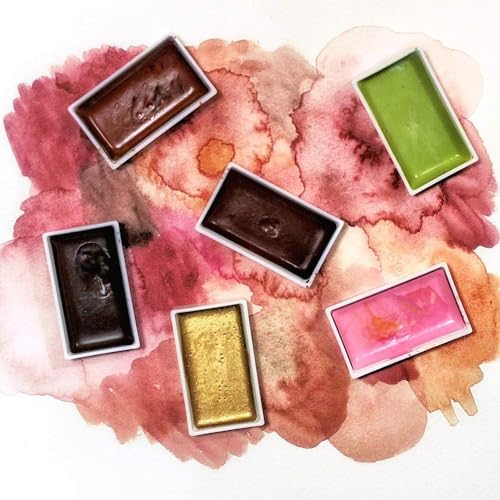 Kuretake Gansai Tambi Watercolor Paint Set, 36 Colors, Made in Japan | 36 vivid opaque colors, non-granulating pigment, large pans, palette & color chart, Professional Use, Artist Grade