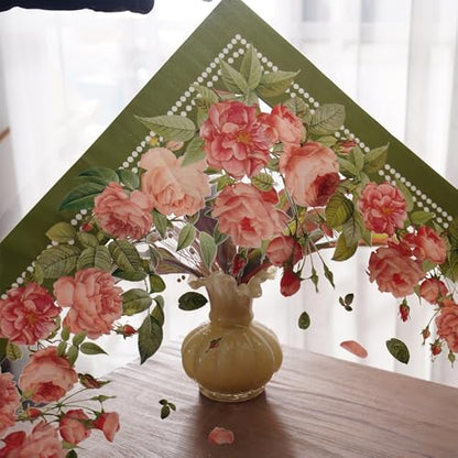 Clear Table Protector Cover Vinyl Rose PVC Tablecloth, 60"x104" | Dining Room, Kitchen Meals, Tabletop Protection, Easy Cleanup, Brunch, Parties, Holiday Gatherings, Everyday Use - color: Rose, size: 60" x 104" (Rectangular)