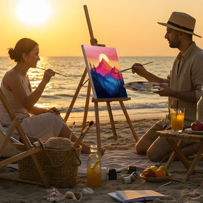Sherr 12 Pcs Pre Drawn Canvas for Adults,Beautiful Scenery,8 x 10 Inch - size: 8 x 10 Inch, style: Beautiful Scenery