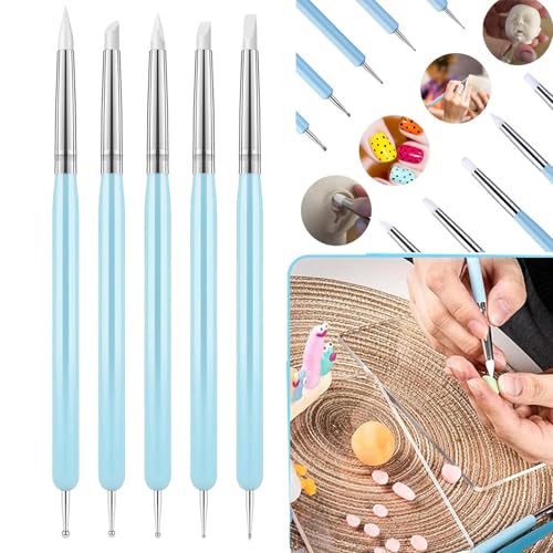 Polymer Clay Tools 23pcs Modeling Clay Sculpting Tools Set Polymer Clay Sculpting Carving Tools Including Molding Rods,Drill Pen, Carving Tool