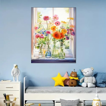 Arttoplus Flowers Paint by Numbers Kit for Adults Beginner 16x20 inch - color: MT20322-US