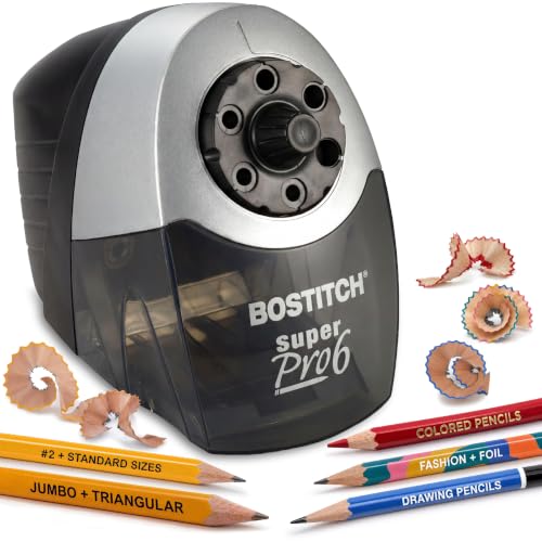 Bostitch Office Heavy Duty Electric Pencil Sharpener, Classroom, Silver - color: Grey