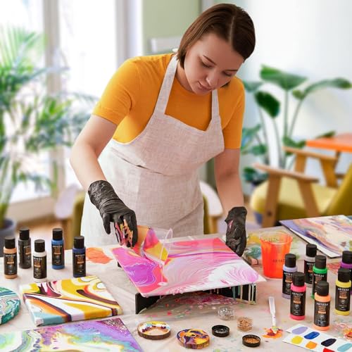 Arteza Paint Canvases for Painting, Pack of 14, 8 x 8 Inches, Square Blank Art Canvas Boards, 100% Cotton, 8 oz Gesso-Primed, Art Supplies for Adults and Teens, for Acrylic Pouring and Oil Painting - size: 8"x8"