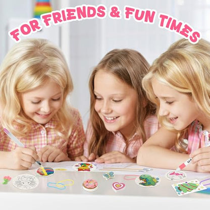 Cocostar Magic Foam Texture Painting Kit - 84pcs Arts and Crafts for Girls 4-6-8-10, Puffy Magic Paint Set, Kids Paint by Number, 3D Art Craft for Kids - Ideal Gifts for Girls 4 5 6 7 8 9 10