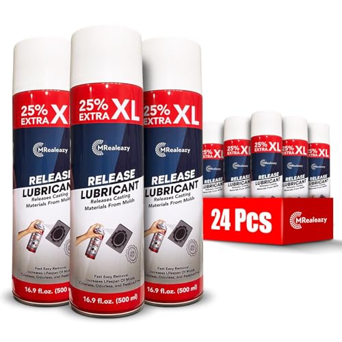 Silicone Mold Release Spray (Silicone-Based) (24x16.9 floz/500ml) - Resin & Epoxy Release Agent for Smooth Mold Removal with Ease, Universal Use on Almost All Molds - size: 24 Pack