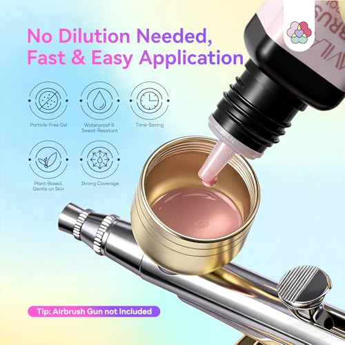 SAVILAND Dilution-Free Formula Airbrush Gel Polish: 12 PCS Macaron Colors HEMA & Acetone Free, Salon-Quick, 30% Faster Anti-Clog Tech, 4-Week Wear Ombre Nail Polish for Busy Nail Artist & Home Salon - color: A-Macaron color