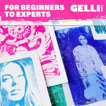 Gelli Arts 4" x 6" Gel Printing Plate – Reusable Gel Printing Plate, Printmaking Supplies, Monoprinting at Home, Arts and Crafts – Easy Cleaning & Storage – Made in the USA - size: 4" x 6"