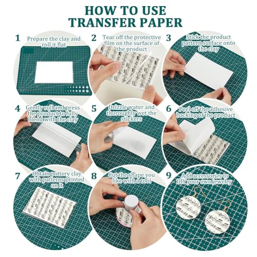 OLYCRAFT 24Pcs 4 Styles Music Notes Clay Transfer Paper for Polymer | Black Music Polymer Clay Transfer Sheets, Nusical Score‌ Small Transfer Paper Decal for Clay Earrings Jewelry Making - style: Musical note