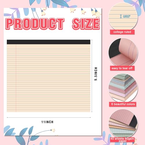 Lincia 6 Pcs Legal Pads Landscape Notebook, Bible Colors - color: Bible Colors