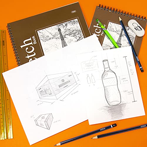 BAZIC Products Spiral Sketch Pad, Top Bound, 6 x 8 in, 50 Sheets, 2-Pack - color: 50 Sheets - 6"x8", size: 2-Pack