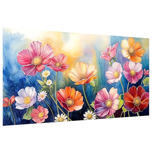 YOYA Large Diamond Art Kits for Adults, Flowers, 27.5 x 15.7 Inch | 5D Large Diamond Painting Kits, DIY Round Full Drill Diamond Art Flowers, Diamond Painting Gem Art and Crafts, Home Decor - color: Flowers 033