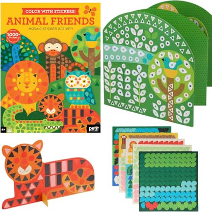Petit Collage Mosaic Sticker Activity: Animal Friends
