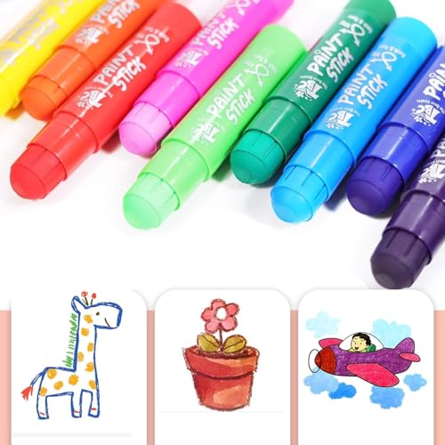 TBC The Best Crafts Paint Sticks for Kids Ages 2-8, 12 Classic Colors | Washable, Non-toxic, Tempera Paint Sticks for Crafts, Art Supplies, and Birthday Gifts - color: 12