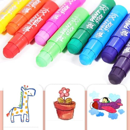 TBC The Best Crafts Paint Sticks for Kids Ages 2-8, 12 Classic Colors | Washable, Non-toxic, Tempera Paint Sticks for Crafts, Art Supplies, and Birthday Gifts - color: 12