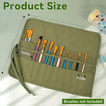 Paint Brush Holder with 22 Slots, 13” x 15” Paint Brush Storage Organizer