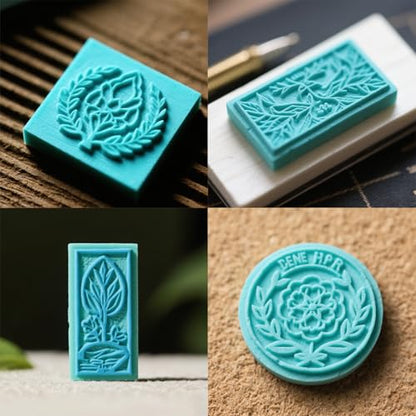 5 PCS 8.5"x11" Rubber Carving Blocks, A4 Large Linoleum Blocks for Printmaking, Engraving Crafts - color: Blue