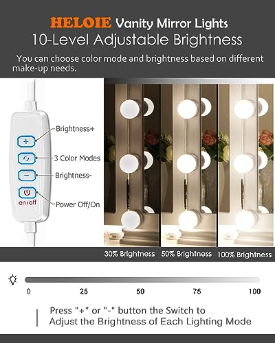 LED Vanity Lights for Mirror Makeup Lighting,Hollywood Style - color: White