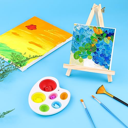 12 Pack 9 Inch Wood Easels, Easel Stand for Painting Canvases | Art and Crafts, Tripod Painting Party Easel, Kid Student Tabletop Easels for Paint, Portable Canvas Photo Picture Sign Holder - style: 12 Pack