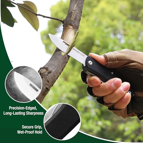 MOSSY OAK 10-in-1 Folding Pocket Knife with Saw, Stainless Steel | Includes can opener and screwdrivers, ideal for EDC, camping, hiking, fishing, and outdoor adventures