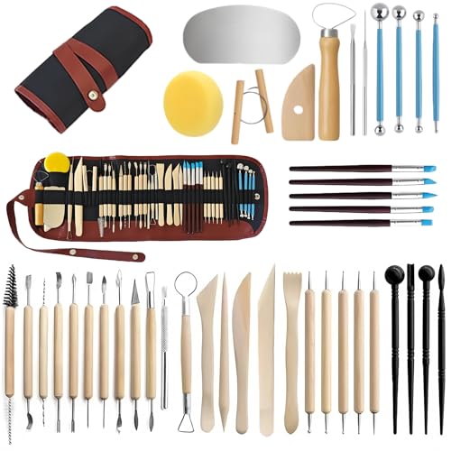 43 Pcs Clay Sculpting Tools Set, Pottery Tools Kit