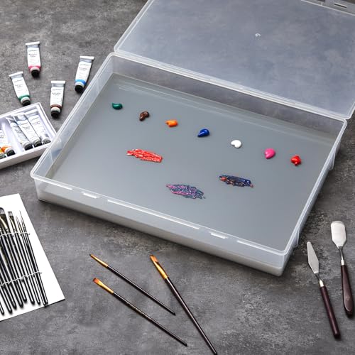 Nuanchu 1 Pcs 12 x 16 Inch Glass Palette for Oil Painting, Neutral Grey - color: Neutral Grey, size: 12x16 Inch