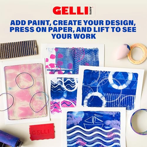 Gelli Arts 5" X 7" Gel Printing Plate - Reusable Gel Printing Plate, Printmaking Supplies, Monoprinting at Home, Arts and Crafts - size: 5" x 7"
