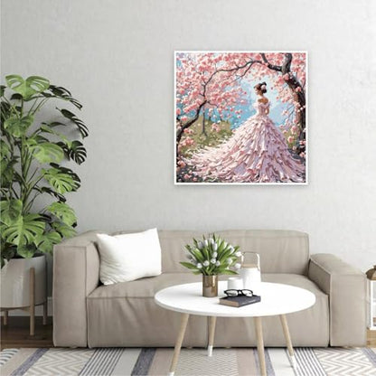 Paint by Numbers Kit for Adults Beginner, Cherry Blossom Beauty 16x20 In - color: MT6269