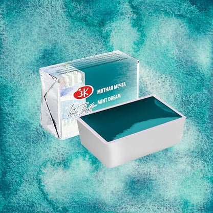 White Nights Limited Edition Granulation Metamorphoses Watercolor Collection of Professional Artist Grade Paints Vibrant Lightfast Colors by Nevskaya Palitra (Mint Dream) - color: Mint Dream
